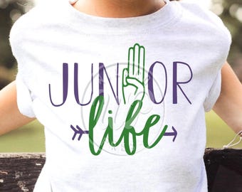 Junior Life Scouts SVG, Girl Shirt Iron On (Digital Download)