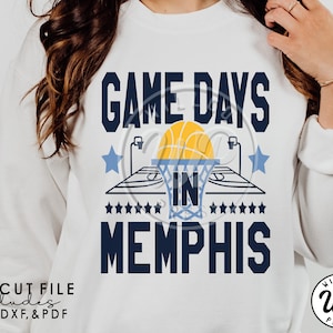 Game Days in Memphis, Tennessee svg, basketball svg, png, dxf, svg files for cricut, , vinyl cut file, sublimination