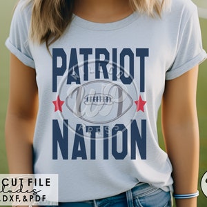 Patriot Nation svg, Patriots Football, school team mascots, png, dxf, svg files for cricut, vinyl cut file, iron on,