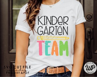 Kindergarten Team SVG, Lehrerin Schnittdatei (png, dxf, pdf)