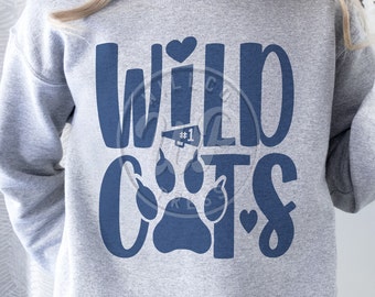 Wildcats png clipart, Wildcats svg, sublimination, svg files for cricut, dxf, dtf printing, digital download