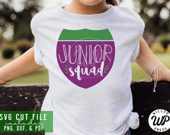 Junior Squad svg, Scouts, Scout Troop, png, dxf, svg files for cricut, sublimination, girl shirts, vinyl cut file, iron on,