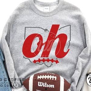 OH Football svg, Ohio svg design, state outline , png, dxf, svg files for cricut, shirt svgs, vinyl cut file, sublimination, iron on, dtf printing, outfit ideas, heat transfer