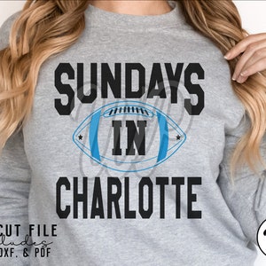 Sundays in Charlotte, Football svg, png, dxf, svg files for cricut, , clipart, iron on, sublimination, vinyl cut file