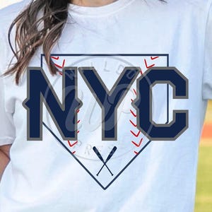 NYC Baseball svg, New York svg, Airport Code, grunge distressed, png, dxf, svg files for cricut, sublimination, vinyl cut file, iron on