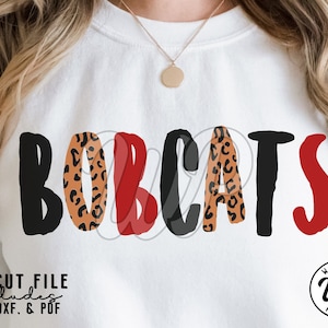 Bobcats svg, cheetah print, png, dxf, svg files for cricut, sublimination, vinyl cut file, , iron on, silouhette, outfit ideas