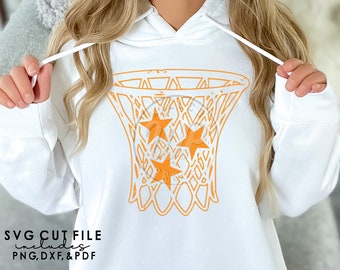 Tennessee Stars Net, Basketball svg, png, dxf, svg files for cricut, vinyl cut file, sublimination, iron on,