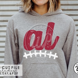 AL Football Grunge SVG, Cut Files (Digital Download)