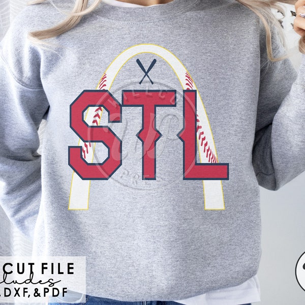 STL Arch svg, St Louis Baseball, png, dxf, svg files for cricut, shirt, cut file, iron on, sublimination, clipart