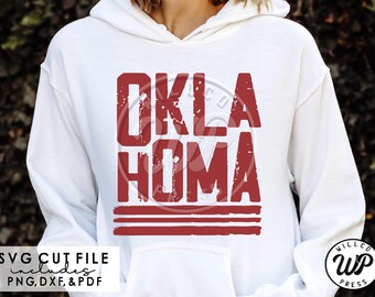 Oklahoma grunge svg, Football shirts, digitial download, transparent png, dxf for silouhette, svg files for cricut, dtf printing