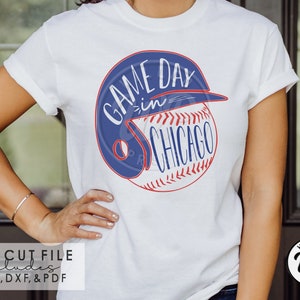 Game Day svg, Chicago Baseball, png, dxf, svg files for cricut, sublimination, , vinyl cut file, kids shirts, iron on