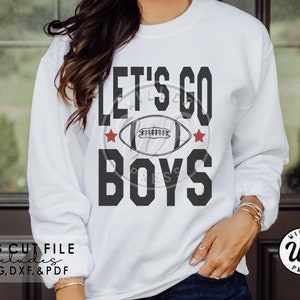 Lets Go Boys svg, Football svg, retro, png, dxf, svg files for cricut, vinyl cut file, iron on, shirt svgs, sublimination, silouhette, outfit ideas, football mom shirts