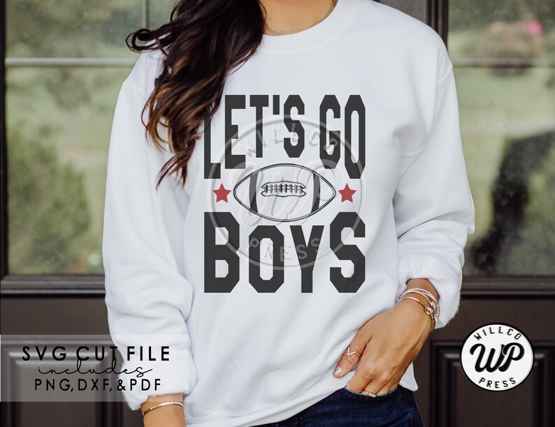 Lets Go Boys svg, Football svg, retro, png, dxf, svg files for cricut, vinyl cut file, iron on, shirt svgs, sublimination, silouhette, outfit ideas, football mom shirts