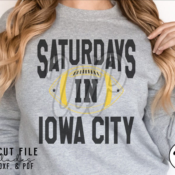 Saturdays In Iowa City, Football svg, png, dxf, svg files for cricut, , clipart, sublimination, vinyl cut file, silouhette