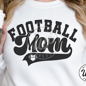 Football Mom png, Football heart svg, Mom shirts, ditigtal download, iron on, sublimination, dtf transfer image