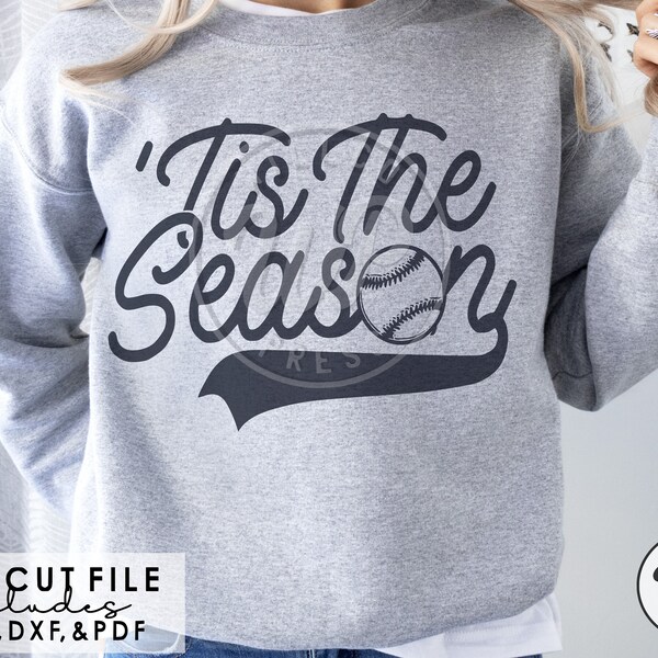 Tis The Season svg, Baseball svg, digital file,  svg cut files for cricut, clipart, iron on, dxf, png, softball mom shirts