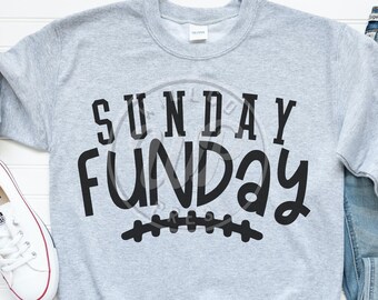 Sunday Funday png, Football svg, Game Day png, digital download, clip art, dtf transfer image, sublimation