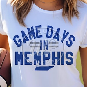 Game Days in Memphis, Tennessee svg, transparante png, sublimatie, opstrijkbare, svg-bestanden voor de cricut, dxf voor silouhette