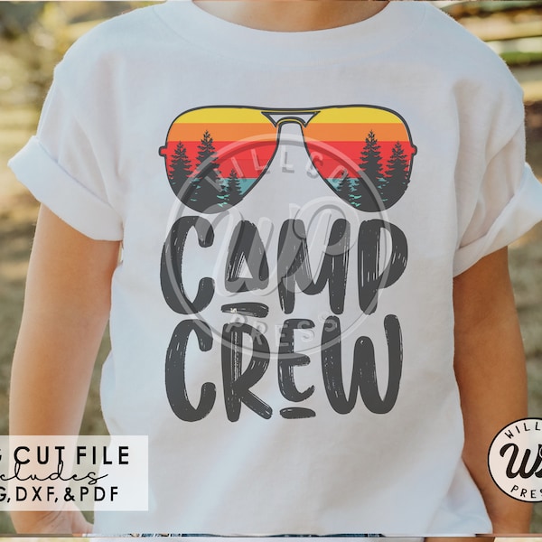 Camp Crew svg, Camping svgs, summer camp shirts, sublimination, svg files for cricut, digital, vinyl cut file, dtf printing, png clipart