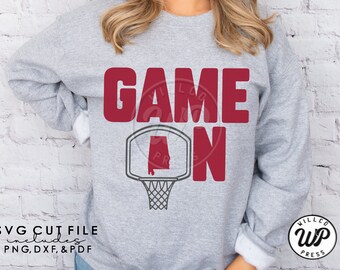 Game On svg, Basketball Net, Alabama svg, png, dxf, svg files for cricut, svgs for shirts, sweatshirt, vinyl cut file