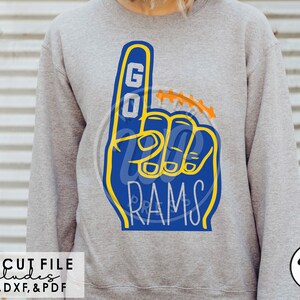 Go Rams Svg, Rams Football, Fan Foam Finger, Dxf, Png, Svg Files for ...