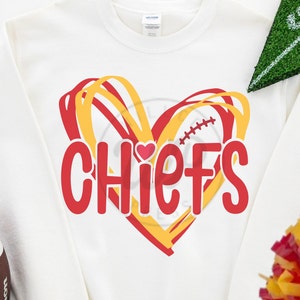 Chiefs png, sublimination, football svg, digital download, chiefs clipart, cute hearts, svg files for cricut, dxf for silouhette, diy shirts, vinyl cut file, heat transfer, outfit ideas, willco press designs