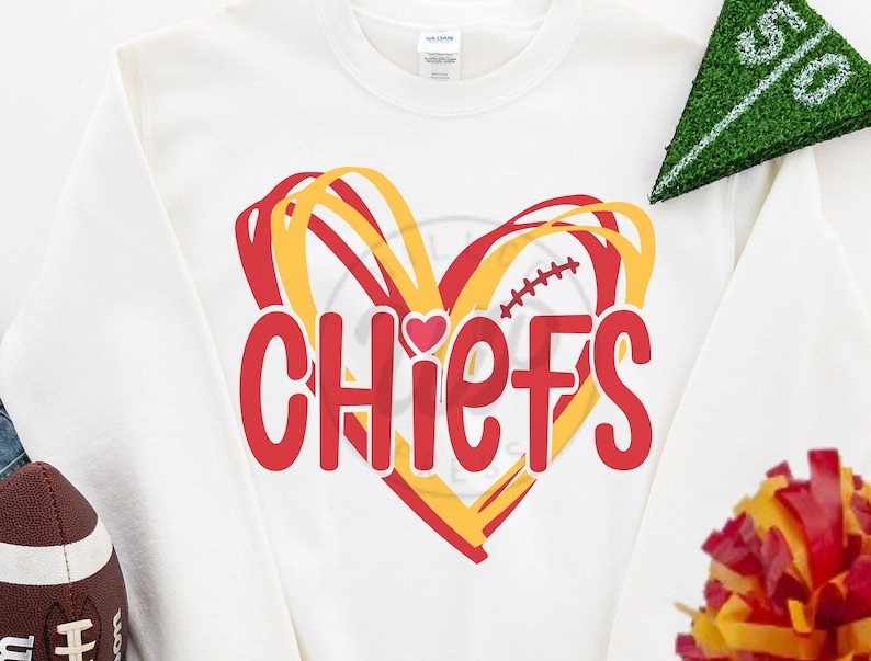 Chiefs png, sublimination, football svg, digital download, chiefs clipart, cute hearts, svg files for cricut, dxf for silouhette, diy shirts, vinyl cut file, heat transfer, outfit ideas, willco press designs