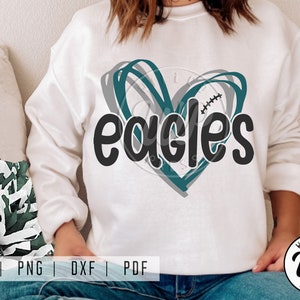 Eagles svg, Football svg, png, dxf, svg files for cricut, vinyl cut file, iron on,  mascot clipart, shirt svgs, sublimination, cheer shirts, outfit ideas, silouhette, heat transfer