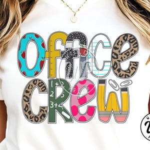 Office Crew Png, Preppy Schule png, Büroangestellte, Lehrerteams, Schulanfang, Ersttagshemden, digitaler Download