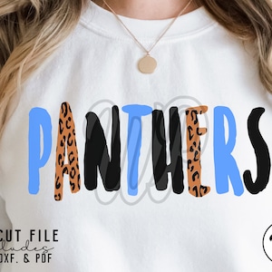 Panthers svg, Team Mascot svg, cheetah print, png, dxf, svg files for cricut, , vinyl cut file, sublimination, iron on