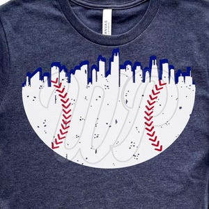 Chicago Skyline, Baseball svg, grunge distressed, png, dxf, svg files for cricut, sublimination, , shirts, vinyl cut file, iron on