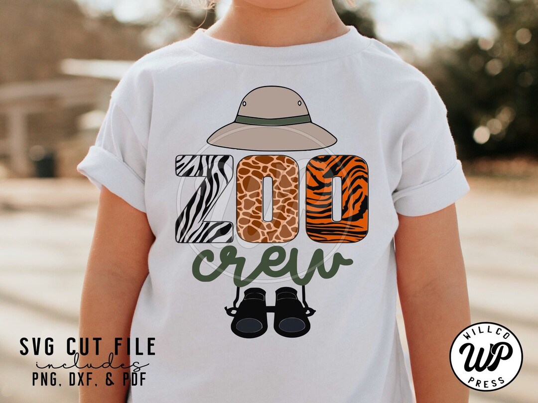 Zoo Crew Svg, Animal Print, Kids Zoo Trip, Safari Party, Png, Dxf, Svg Files for Cricut, Shirt