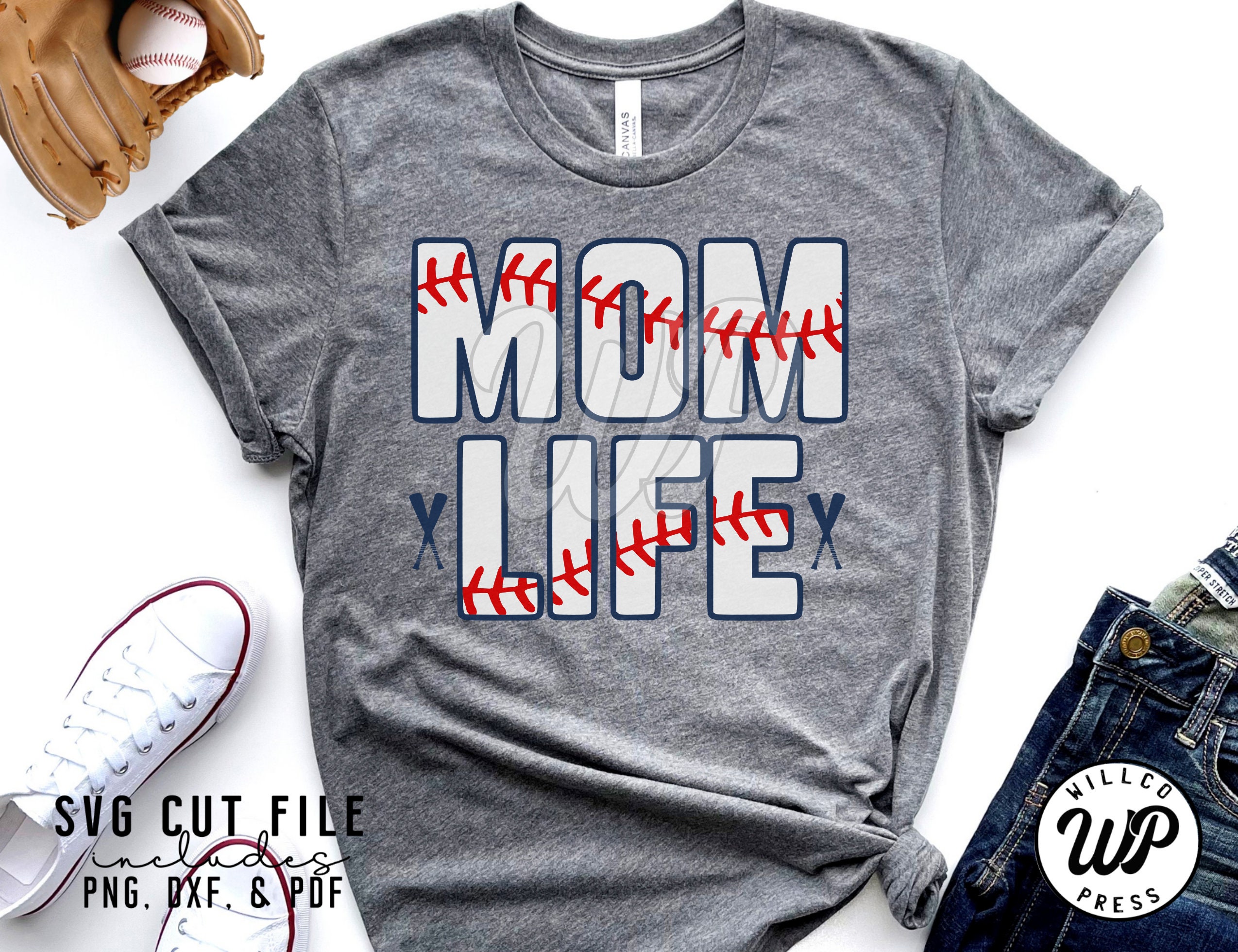 Mom Life Svg Baseball Mom Svg Png Dxf Svg Files for - Etsy