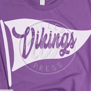 Vikings Pennant svg, Team Flag svg, vintage football svg, digital download, png clipart, dxf for silouhette, svg files for cricut