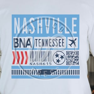 Tennessee svg, Nashville BNA airport, digitale download, hoge resolutie png, dxf, svg-bestanden voor de cricut, sublimatie