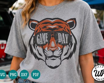 Tigers svg, Bengals svg, Game Day sunglasses, , basketball mascot, png, dxf, svg files for cricut, , vinyl cut file