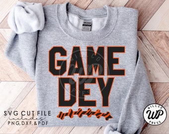 Game Dey svg, Football svg, Cincinnati svg, grunge distressed, svg files for cricut, png, dxf, , sublimination, iron on