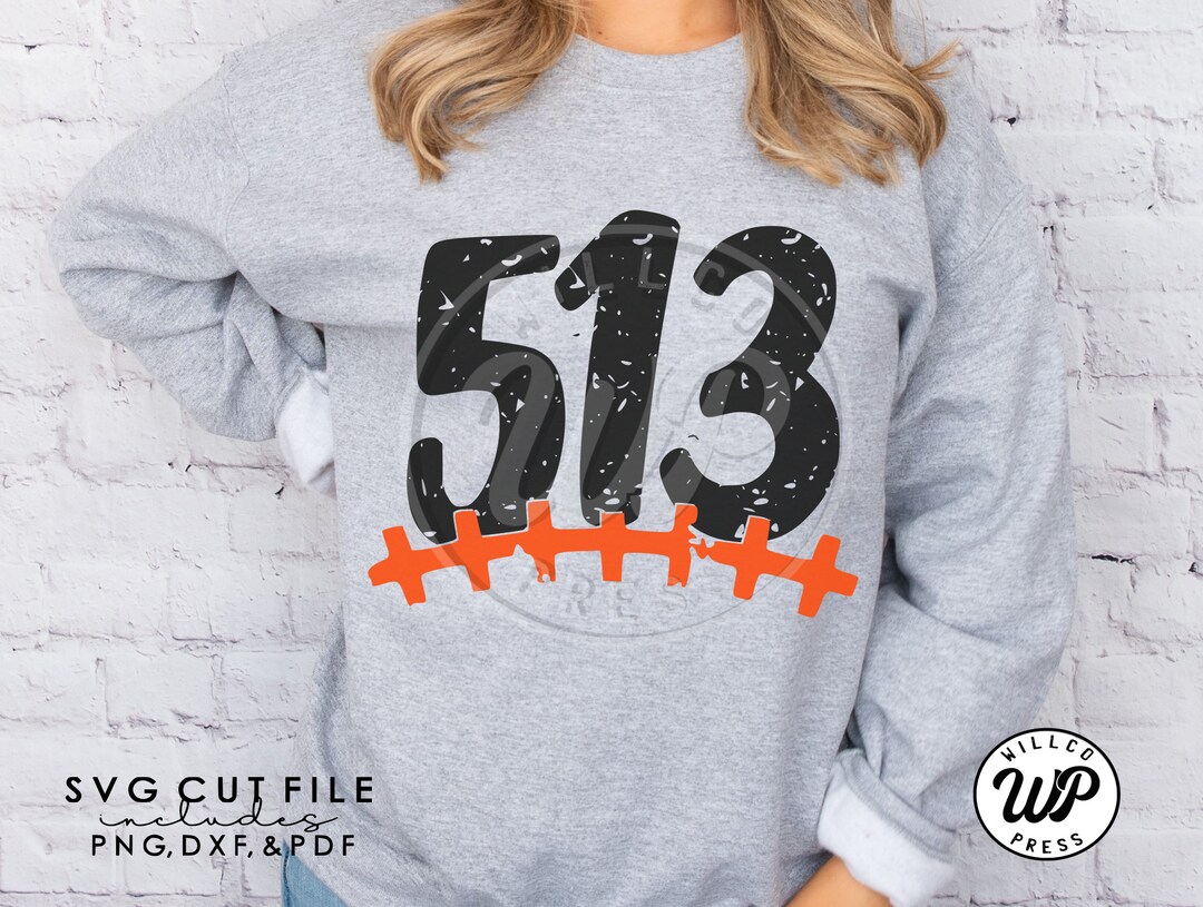 513 Football Svg, Cincinnati Svg, Png, Dxf, Grunge Distressed, Svg ...