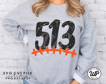 513 Football svg, Cincinnati svg, png, dxf, grunge Distressed, svg Dateien für Cricut, , Vinyl schnitt Datei, Sublimation, zum Aufbügeln