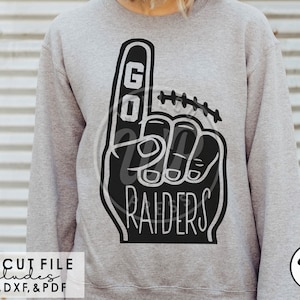 Go Raiders svg, Raiders Football, fan foam finger, dxf, png, svg files for cricut, sublimination, vinyl cut file,