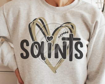Saints Hearts svg, Football svg, png, dxf, svg files for cricut, vinyl cut file, iron on, clipart, , sublimination