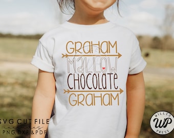 Smores svg, Camping svg, png, dxf, smores ingredients, shirt, svg files for cricut, clipart