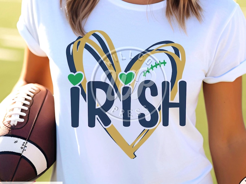 Irish svg, Football svg, png, dxf, svg files for cricut, fighting irish svg, shirt, iron on, clipart, sublimination, irish shirts, silouhette, game day, outfit ideas, vinyl cut file, heat transfer