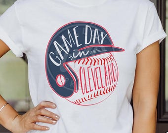 Game Day Cleveland svg, Baseball svg, png, dxf, svg files for cricut, , sublimation, vinyl cut file, iron on