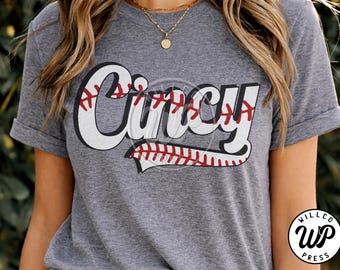Cincy svg, Cincinnati png, Baseball svg, svg files for cricut, dxf, png, clipart, iron on, shirt, retro