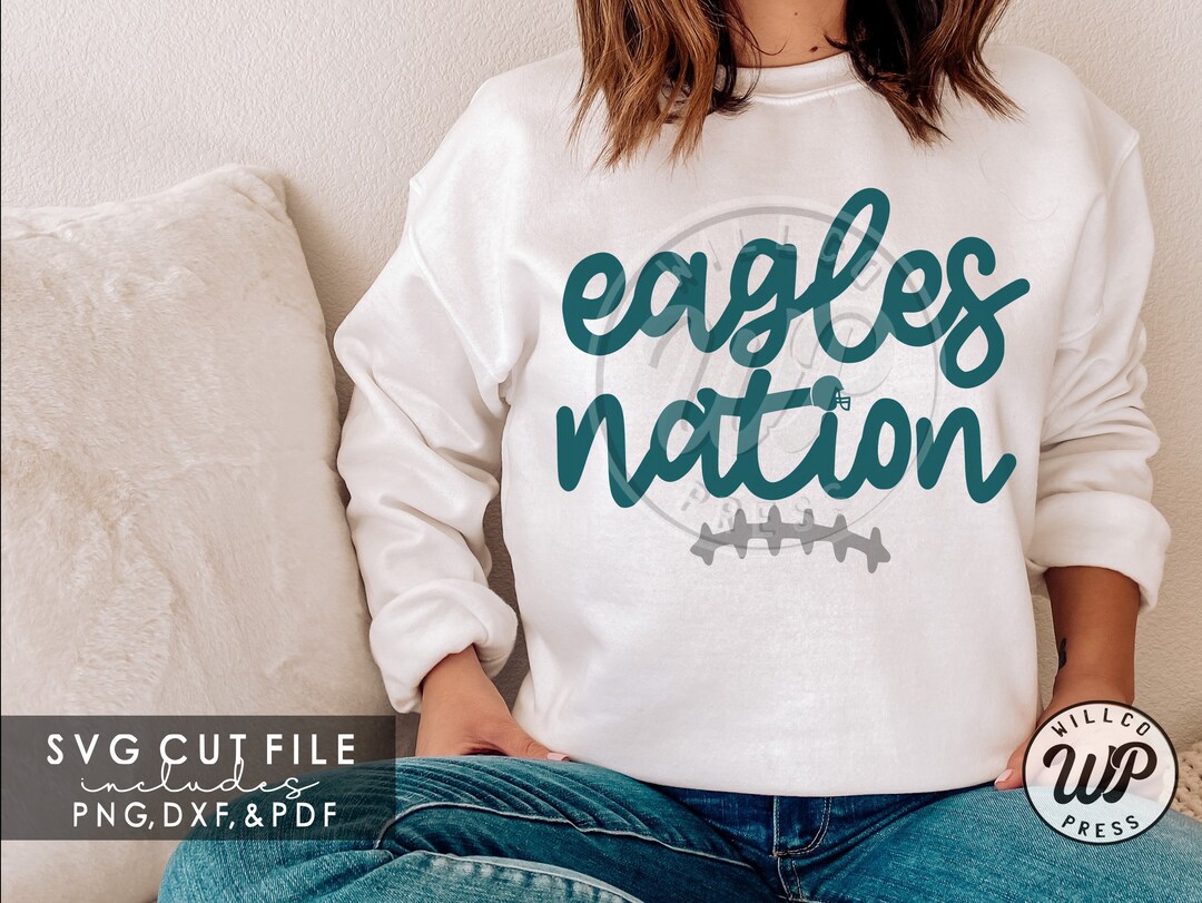 Eagles Nation Svg Eagles Football Png Dxf Svg Files for Etsy