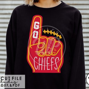 Go Chiefs svg, Chiefs Football, fan foam finger, dxf, png, svg files for cricut, sublimination, vinyl cut file
