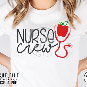 Nurse Crew svg, School Nurse svg, png, dxf, svg files for cricut, sublimination, , nurse shirts, iron on, clipart, gifts, vinyl