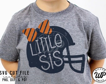 Football sister svg, Grunge Football svg, Little Sister svg, Football sister, Football shirt, iron on, svg cut files, cutting file, svg, dxf