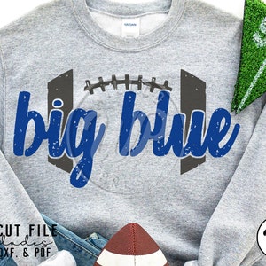 Big Blue SVG, Football svg, DXF, PNG, Grunge Distressed, svg files for cricut, , sublimination, vinyl cut file, iron on